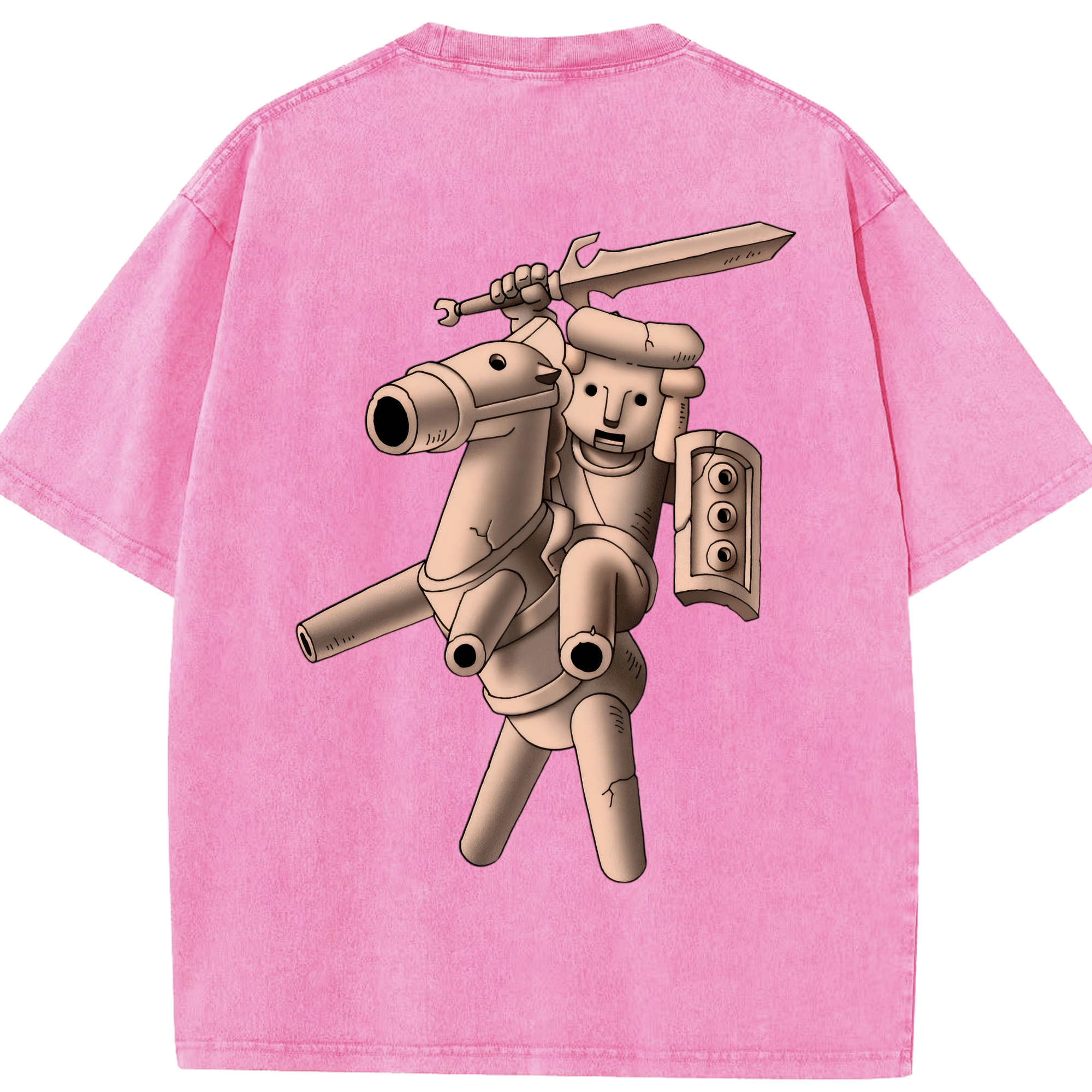 （画像用） ドラゴンクエスト Doragon Kuesuto Dragon Quest 綿100% ヴィンテージ風 半袖Tシャツ（背面プリント）